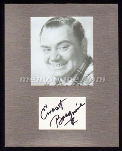 Borgnine Ernest Original Hand Signed 8x10 Display - Click Image to Close